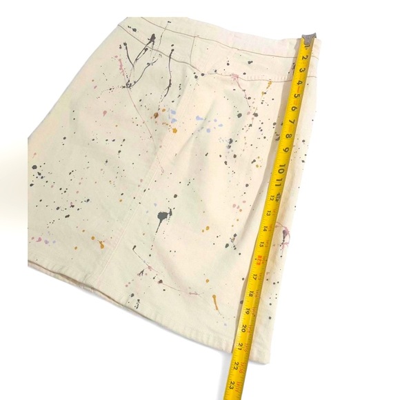 CLOSED Paint splatter denim mini skirt Italian atrsy RARE size 26 - Picture 7 of 14